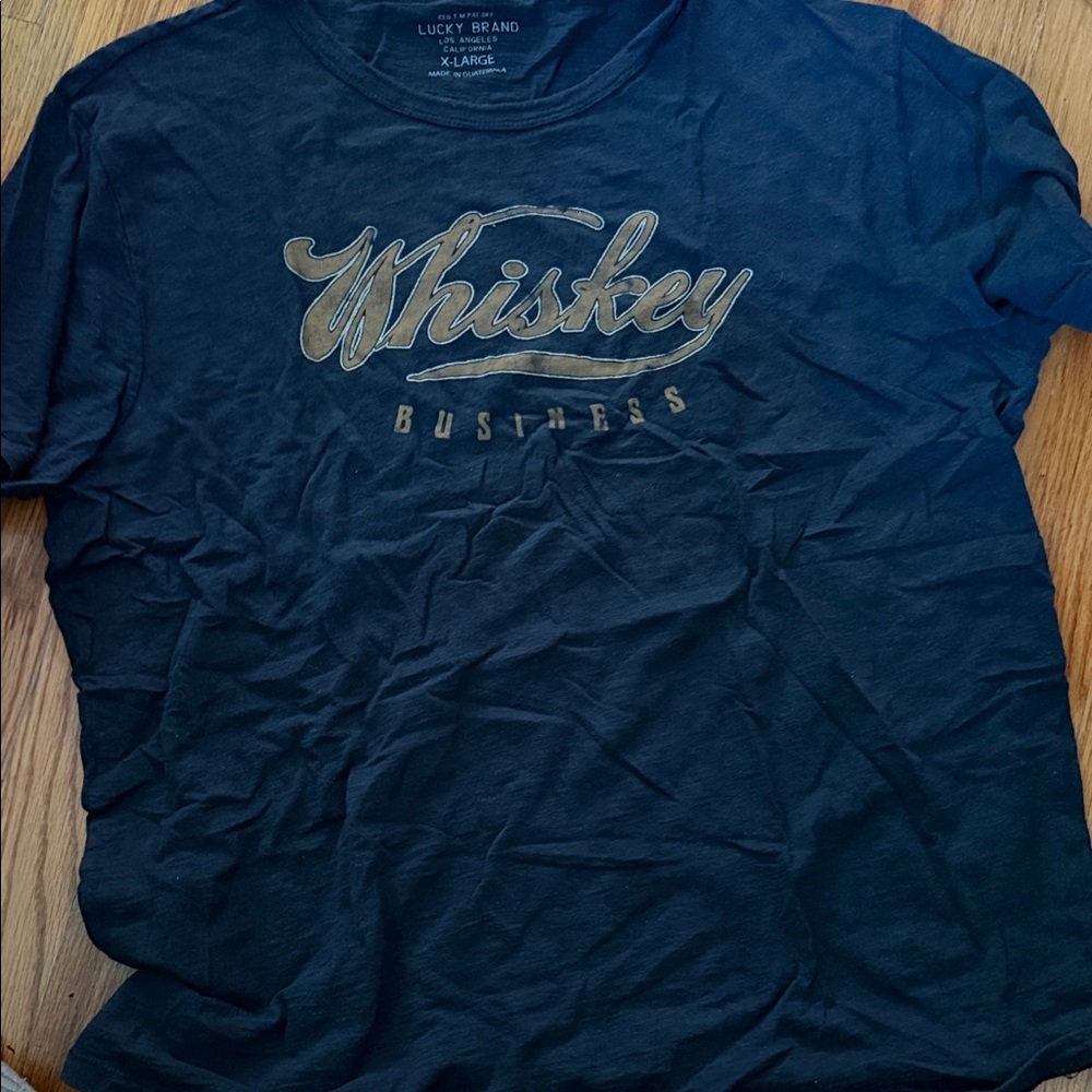 Lucky Brand Men's Navy Whiskey Graphic Tee